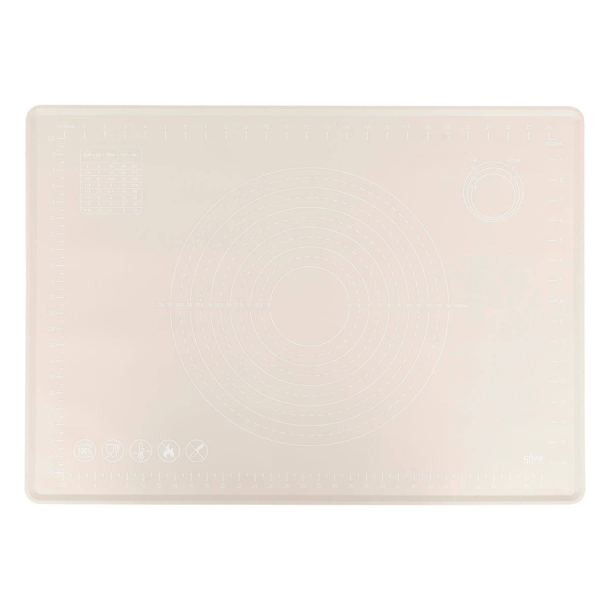 Beige bakematte i silikon 69,8 x 49,7 cm
