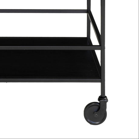 Vita barvogn 68 x 40 x 79 cm, sort metall - Lindas Dekor