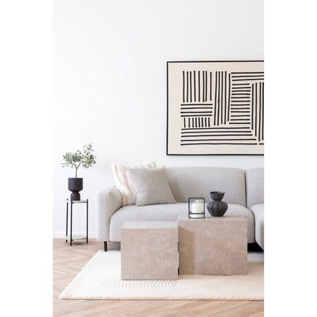 Prague sofabord 2-pk i beige marmorlook for moderne stue