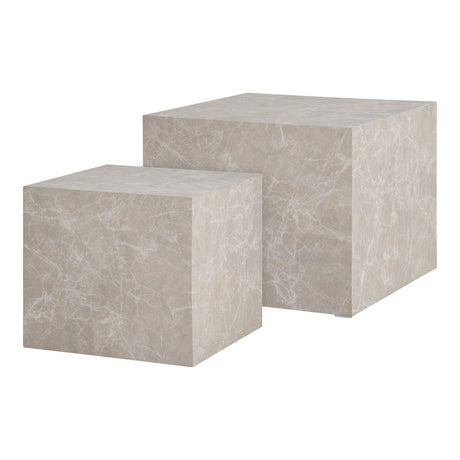 2-pk Prague sofabord med elegant marmordesign