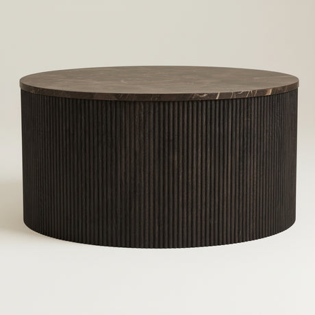 Rota sofabord rund, mørk brun ø80 cm