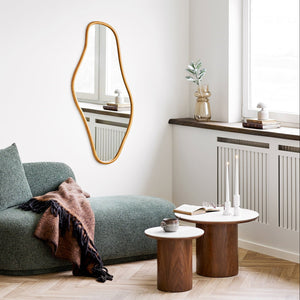 Noli sofabord keramikk hvit/mørk brun ø60 cm