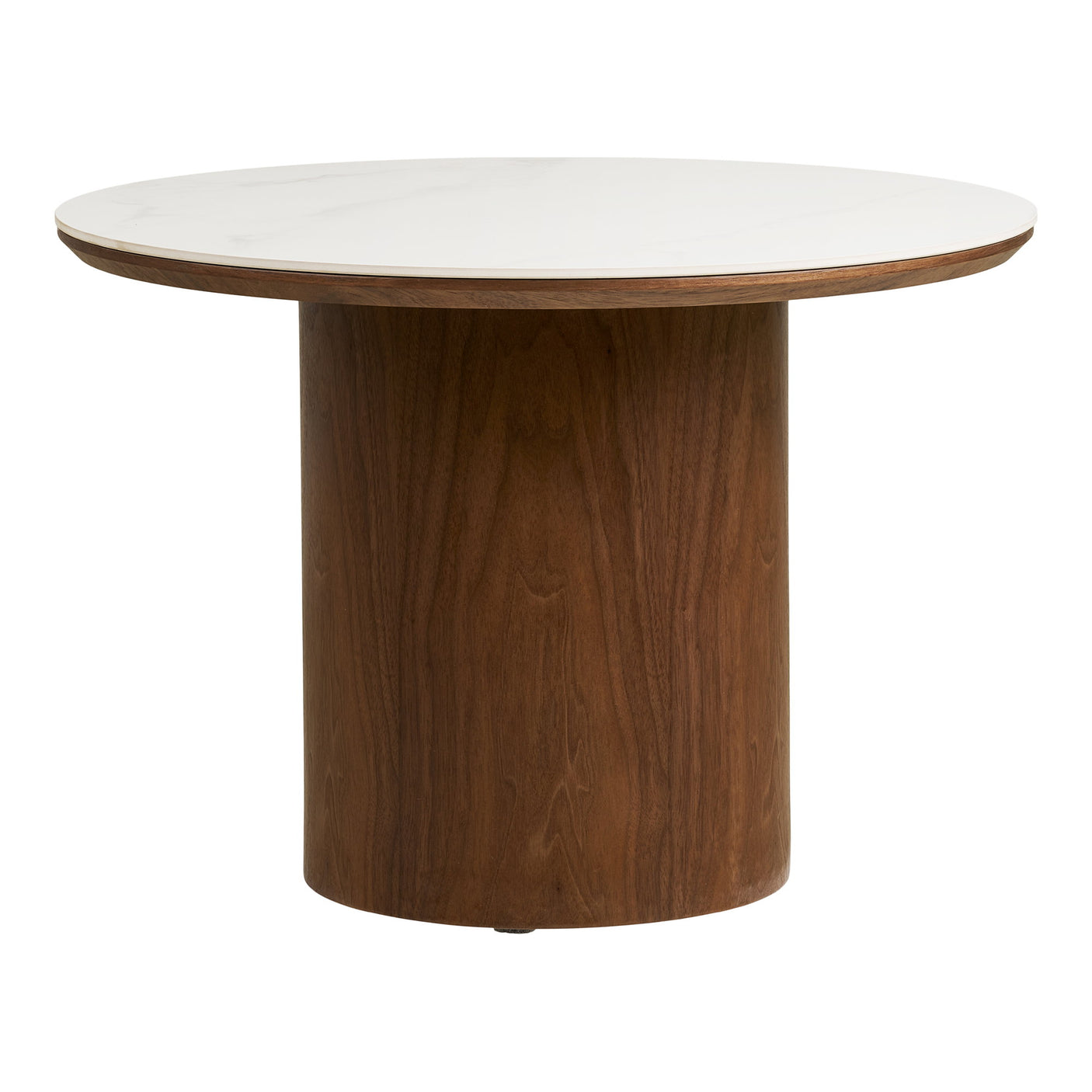 Noli sofabord keramikk hvit/mørk brun ø60 cm