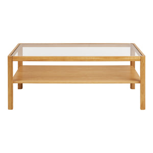 Lourmarin sofabord eik og herdet glass 110 x 60 x 45 cm