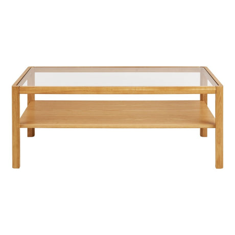 Lourmarin sofabord eik og herdet glass 110 x 60 x 45 cm