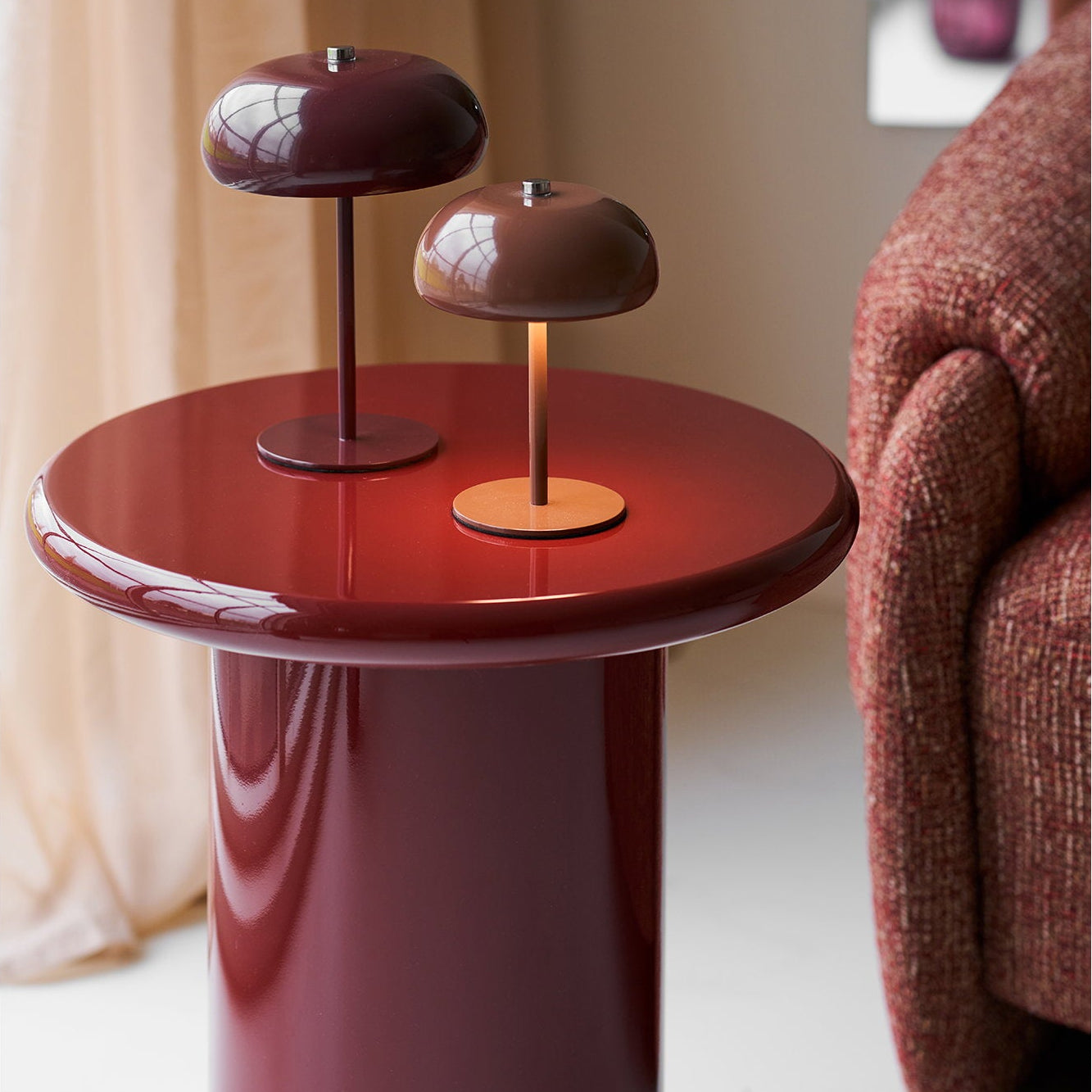 Otago sidebord bordeaux ø45 cm