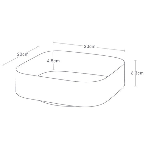Kvadratisk snurrebrett sort