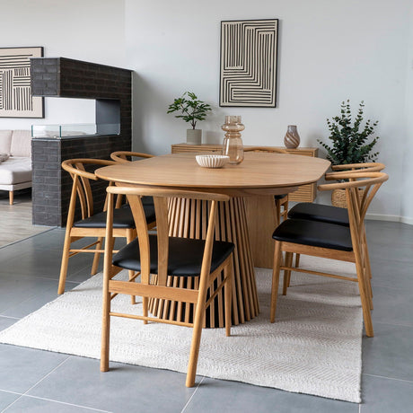 Osaka uttrekkbart spisebord natur eikefiner 120–200 cm