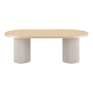 Solva spisebord sand/natur 220 cm – kvadratisk billede