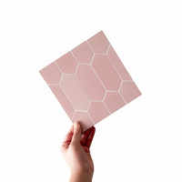 Mathilde pudderrosa selvklebende fliser