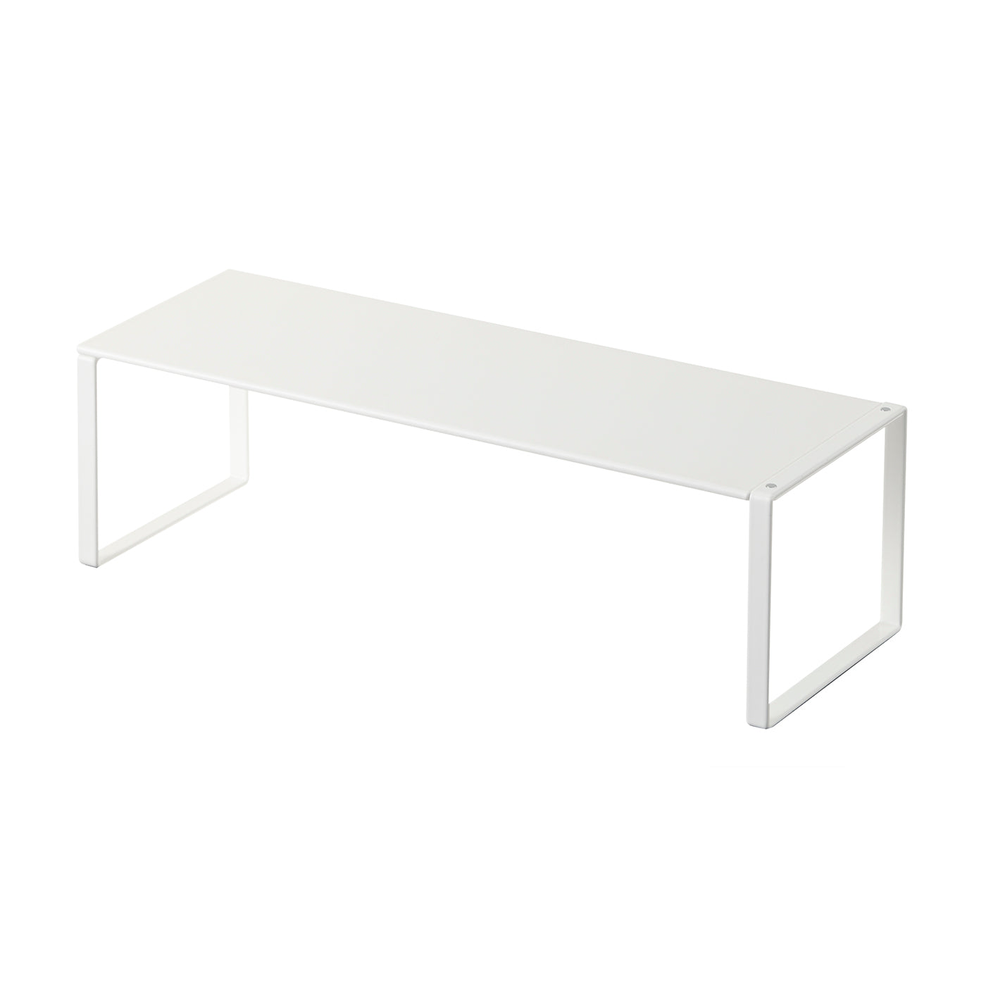 Hvit skohylle i stål med minimalistisk design