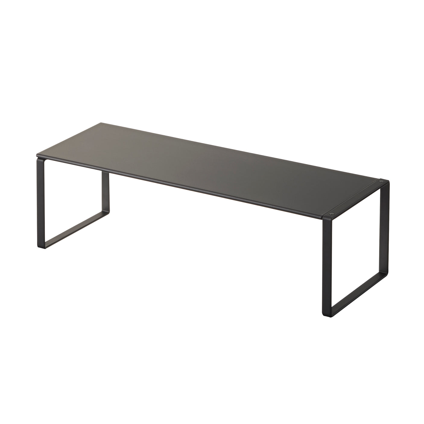 Skohylle i sort stål med minimalistisk design