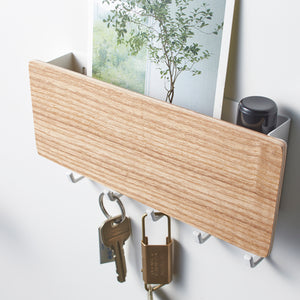 Magnetisk veggmontert nøkkelholder hvit