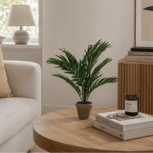 Areca palme kunstig grønn med potte 43 x 39 cm - Lindas Dekor Kunstige planter