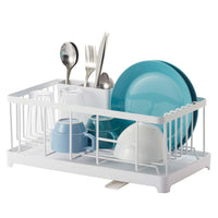 Oppvaskstativ med drypprenne hvit