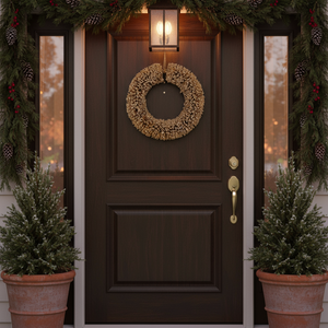 Gullkrans i metalltråd 40 cm