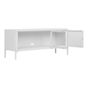 TV-benk 130x40x55 cm i hvitlakkert stål – Brisbane