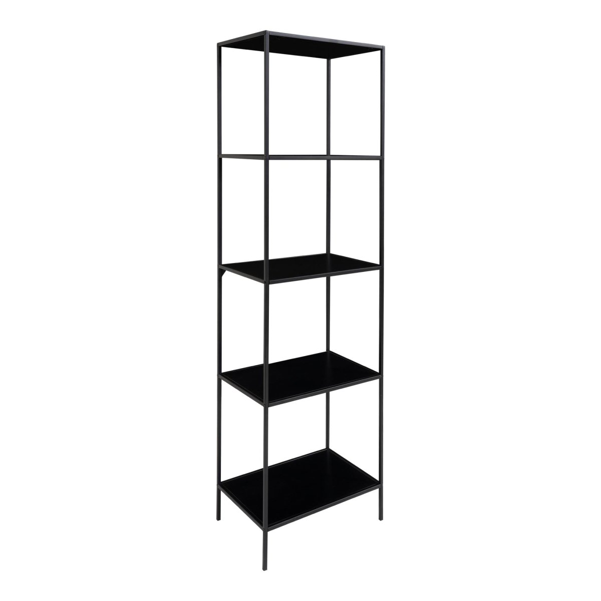Vita bokhylle 5 hyller sort 51 x 36 x 170 cm - Lindas Dekor Bokhylle