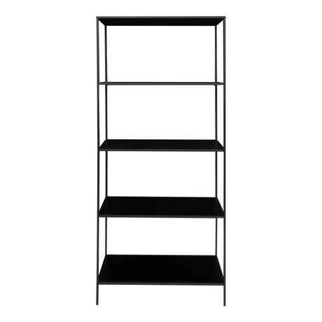 Vita bokhylle 5 hyller sort 80 x 36 x 170 cm - Lindas Dekor Bokhylle