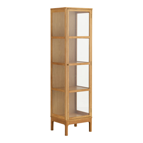 Zamora vitrineskab 1 glassdør eg natur 47x40x180 cm - billede 2