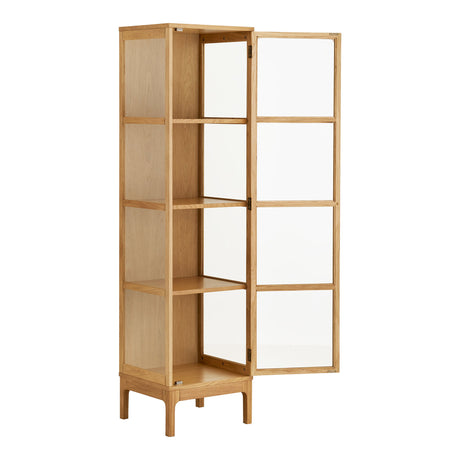 Zamora vitrineskab med 1 glassdør, eg naturlig, 47x40x180 cm - billede 4
