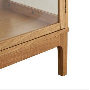 Zamora vitrineskab 1 glassdør eg naturlig 47x40x180 cm - billede 6