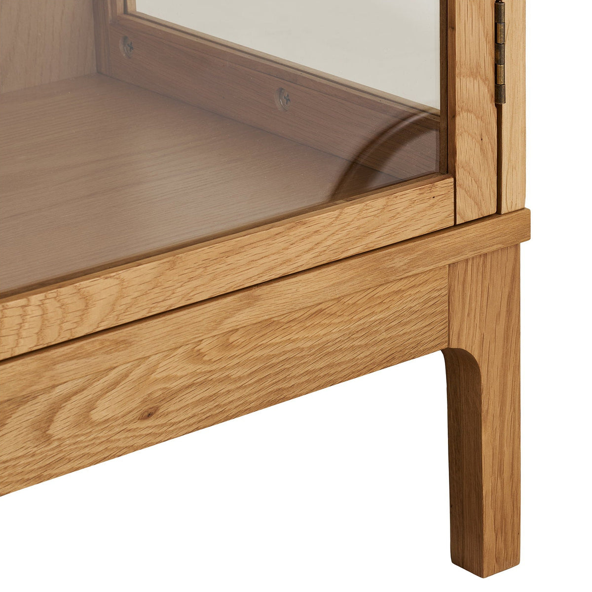 Zamora vitrinskab 2 glassdøre eg natur 90x40x126 cm - billede 7