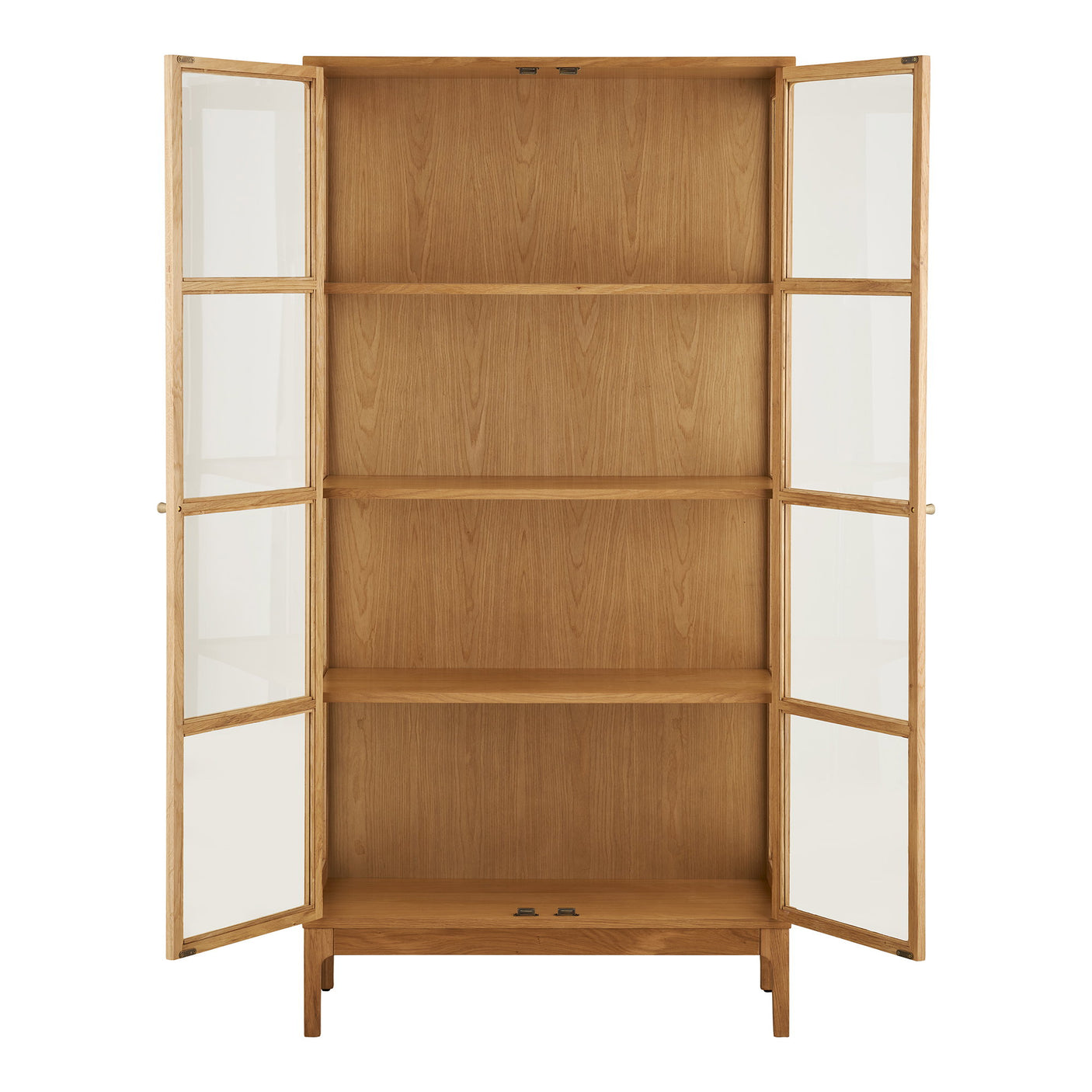 Zamora vitrineskap 2 glassdører eik natur 90x40x180 cm - bilde 3