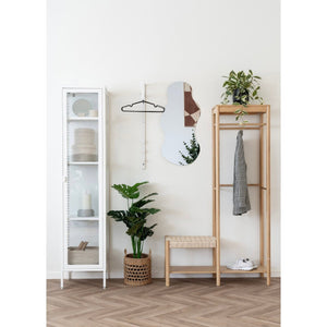 Brisbane smalt vitrineskap 1 glassdør hvit stål 40x35x180 cm - bilde 7