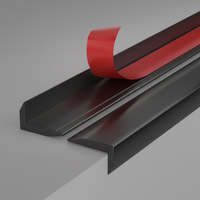 10-pk Endelister til selvklebende fliser, sort