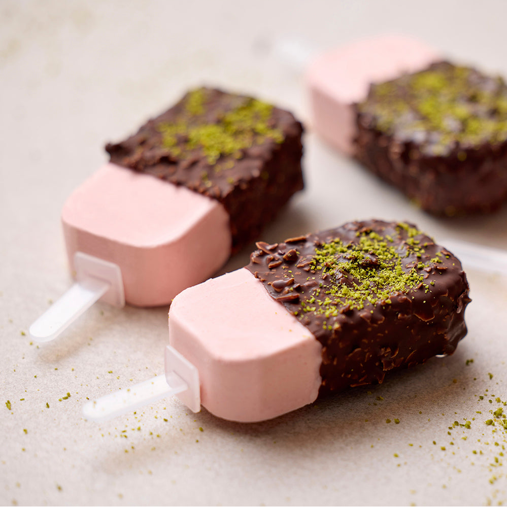 Ferdige ispinner laget i silikonform