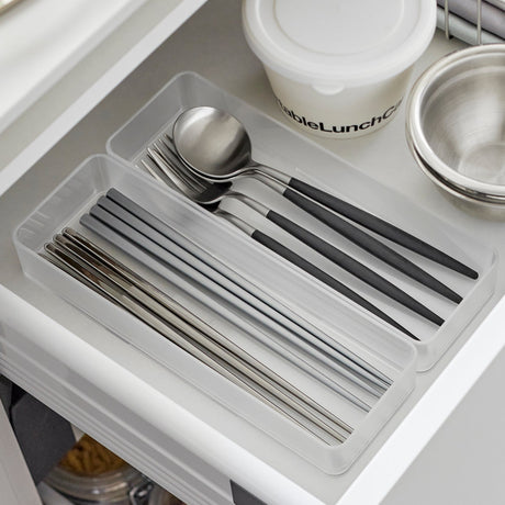 Store oppbevaringsbokser i gjennomsiktig plast, sett med 2.