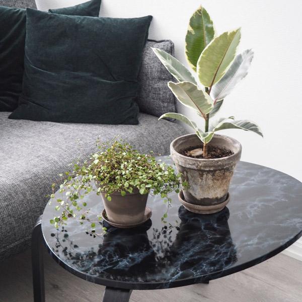 Vareprøve: Marmor sort/blå kontaktplast