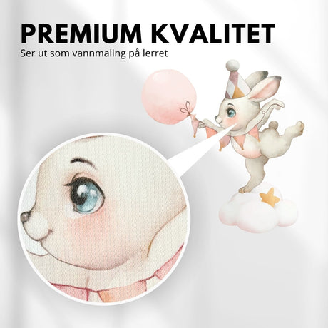 Kanin på sky klistremerke - Lindas Dekor