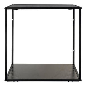Vita vegghylle svart sort ramme 36 x 36 cm - Lindas Dekor