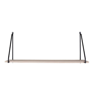 Arnhem vegghylle trehylle sort ramme 65 x 17 cm - Lindas Dekor