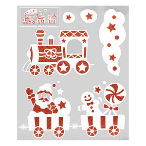 Julesticker tog 28 x 34 cm