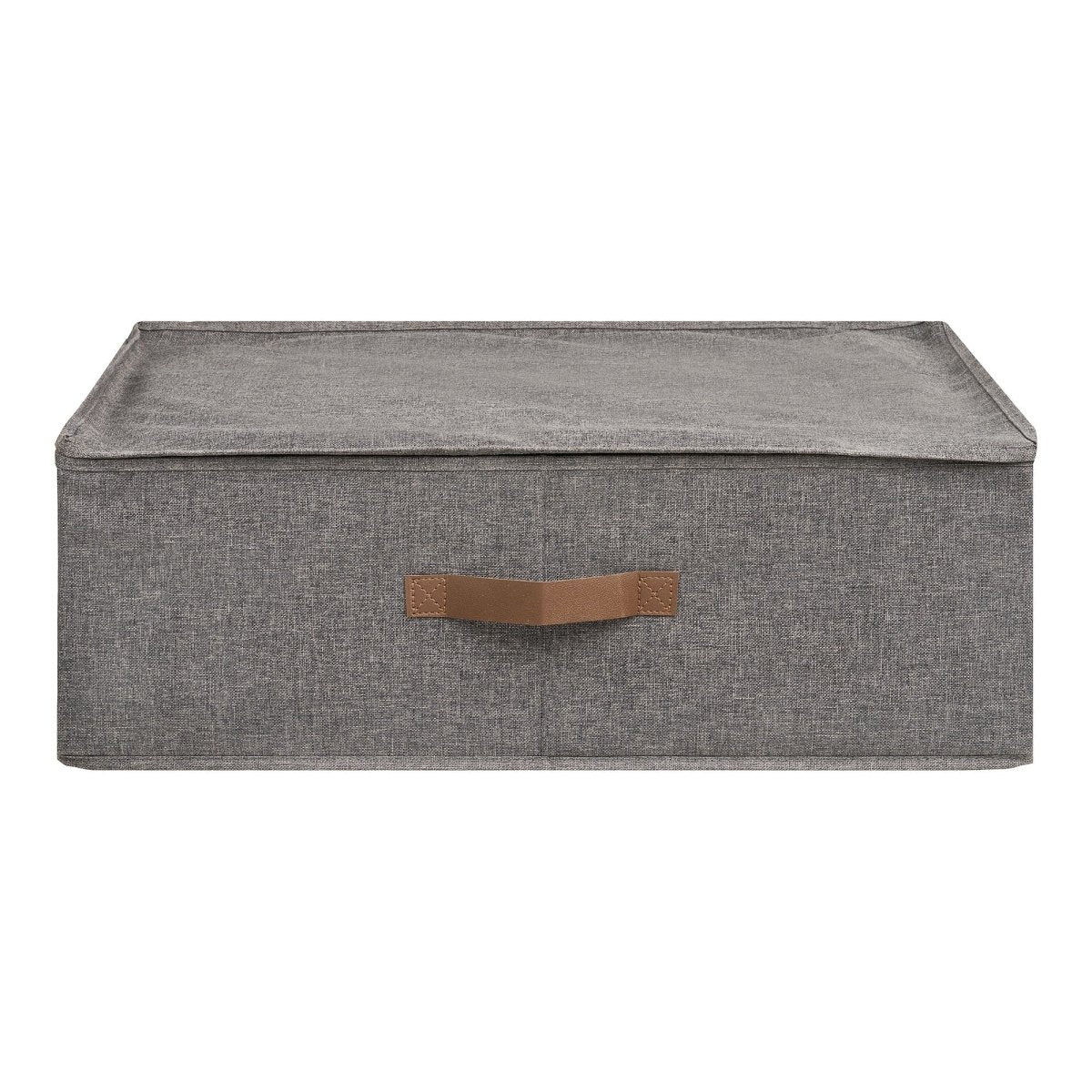 Noto oppbevaringskurv tekstil 56 x 47 x 18 cm mørk grå - Lindas Dekor