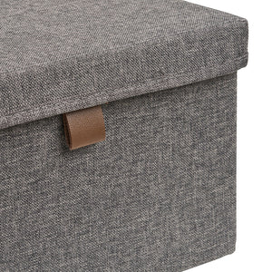 Nærbilde av lokk og PU-håndtak