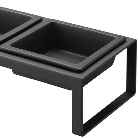 Moderne og praktisk matskålsett i sort.