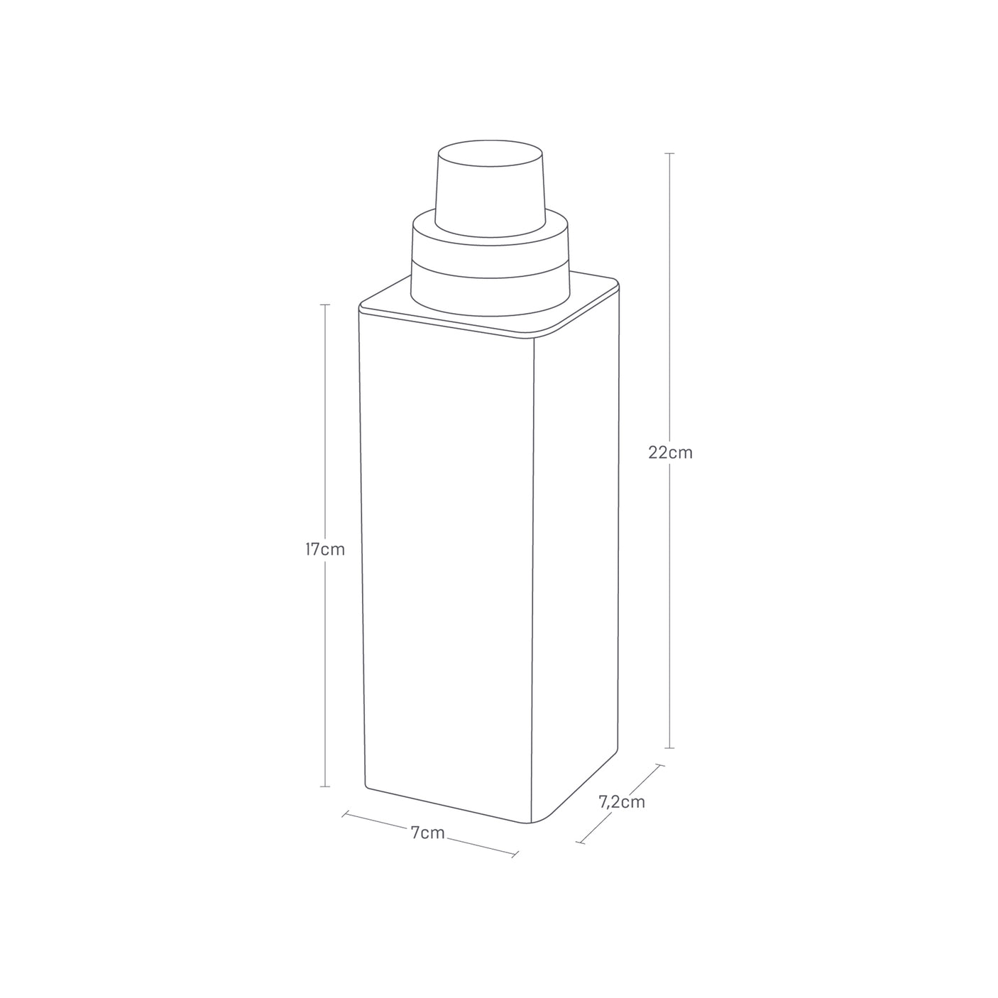 Kjøkken med magnetisk flaske for oppvaskmiddel i hvit utførelse.