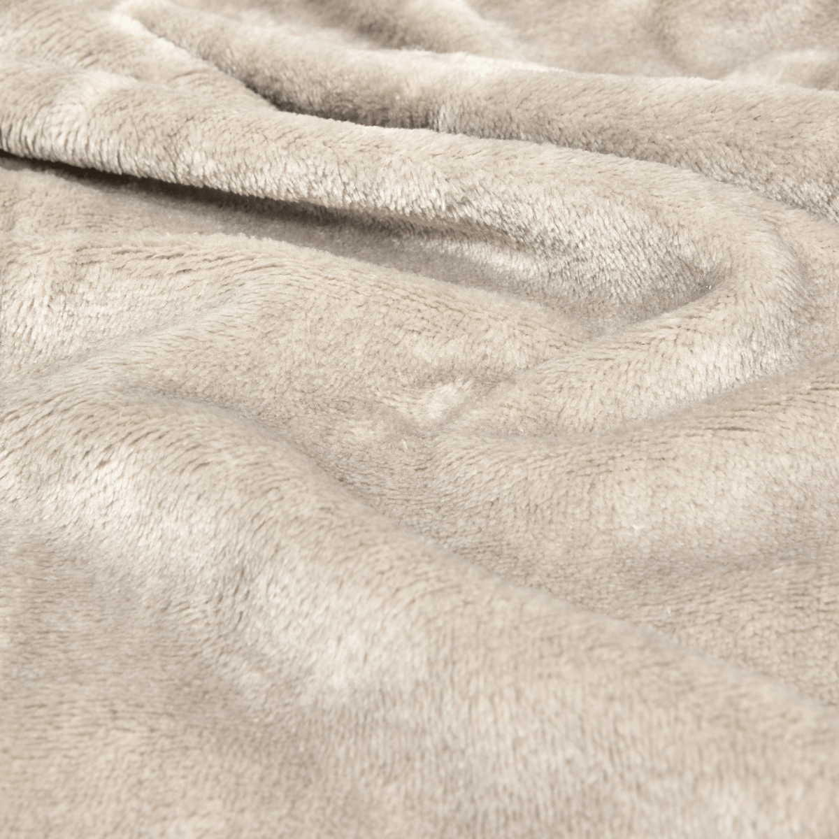Flanellpledd beige 130 x 180 cm