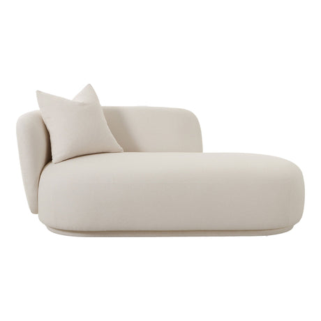 Mykonos Daybed i naturfarget tekstil med pute – moderne loungedesign.