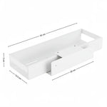 Uttrekkbar hylle smal hvit 35 x 12,5 cm