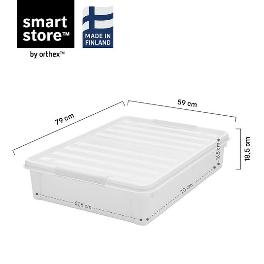 SmartStore™ Bedroller oppbevaringsboks med lokk 60 L - Lindas Dekor