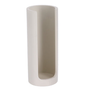 Dispenser til bomuldspads i beige polyresin
