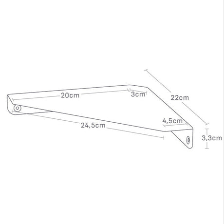 Plassbesparende oppbevaring i hjørnet av rommet.