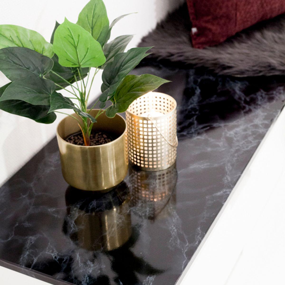 Vareprøve: Marmor sort/blå kontaktplast