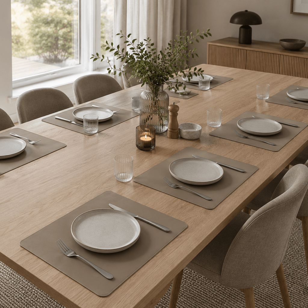 Bordbrikke taupe 45 x 30 cm - Lindas Dekor Bordbrikke