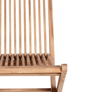 Sammenleggbar spisestol i teak til terrasse og hage